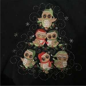 Vintage Owl 🦉 Christmas Medium Sweater